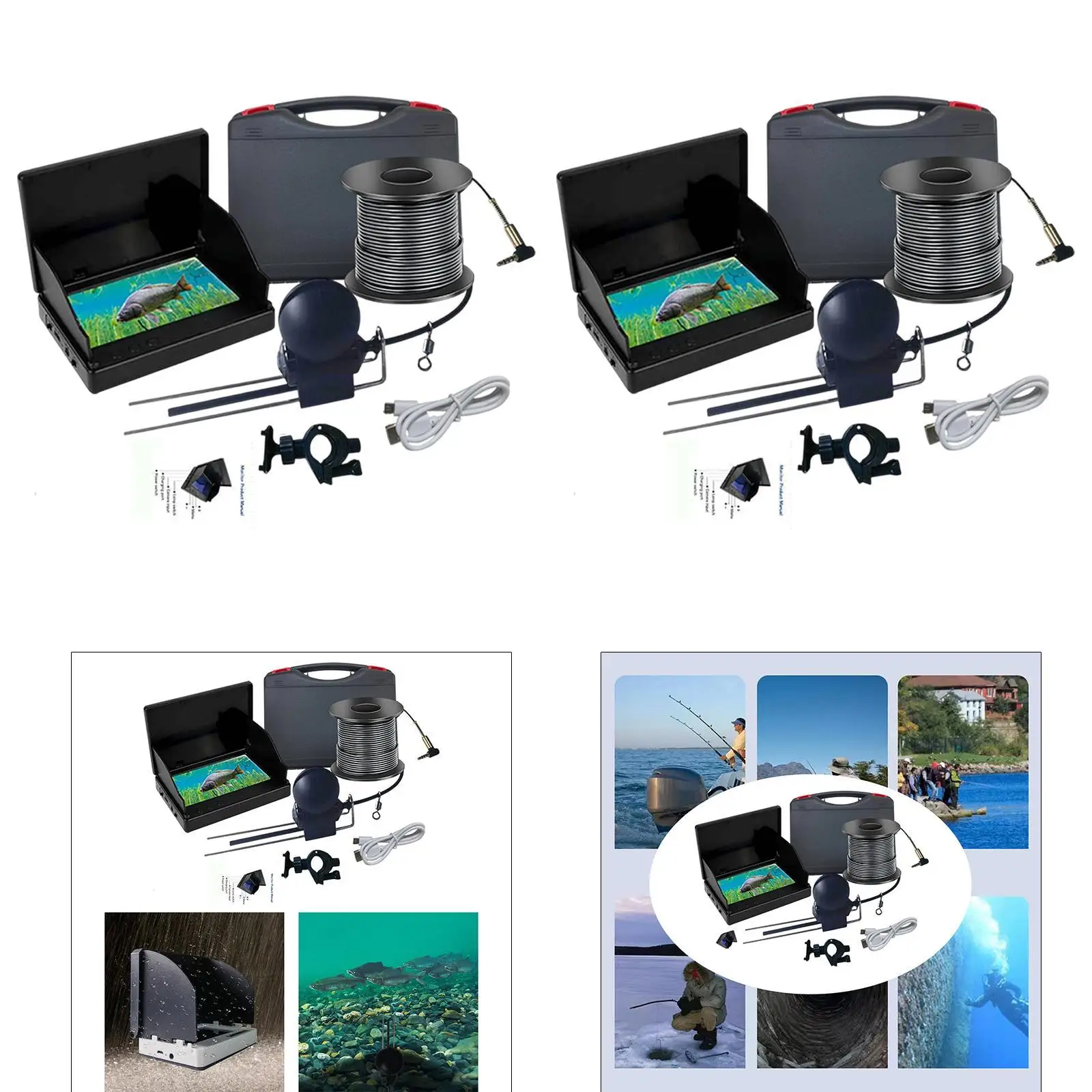 Underwater Fishing Camera Fishing Tackle Sturdy Video Fish Finders Professional for Sea Open Water Water Sports River Lake