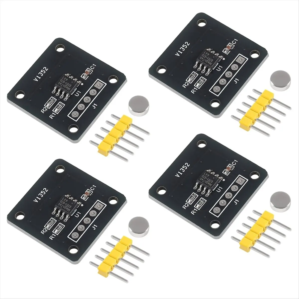 DT57 LATEST MODEL 4pcs MT6701 Magnetic Encoder Magnetic Induction Angle Measurement Sensor Module 3.3V 14bit High Replace AS5600