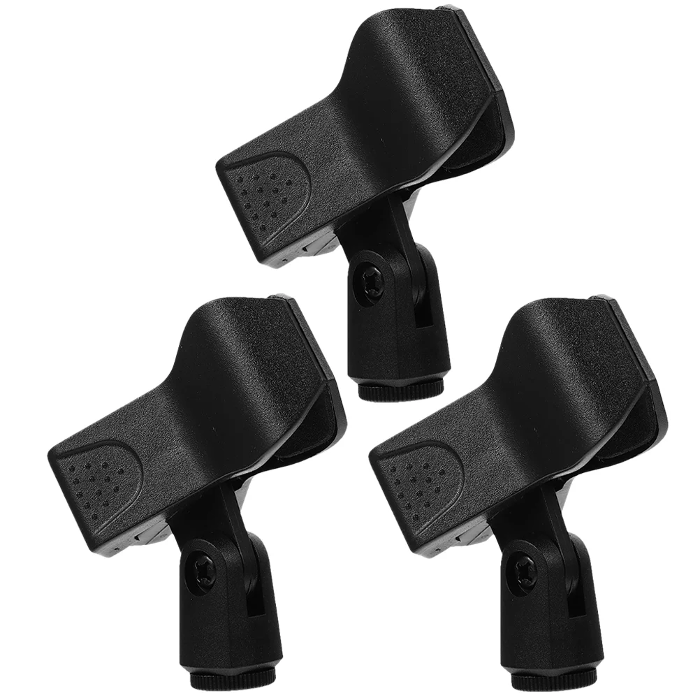 

3 Pcs Bracket Clip Microphone Wireless Microphones Drum Kit Plastic Clips Reliable