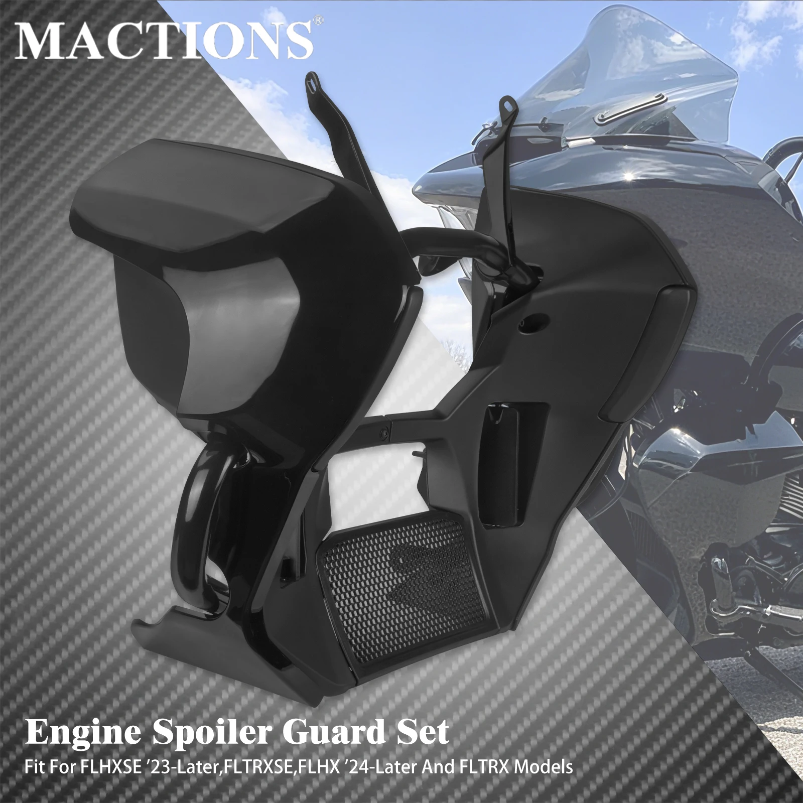 

Motorcycle Fairing Lowers Engine Guard Crash Bar Set Black For Harley Touring FLHXSE 2023-Later FLTRXSE FLHX 2024-Later FLTRX