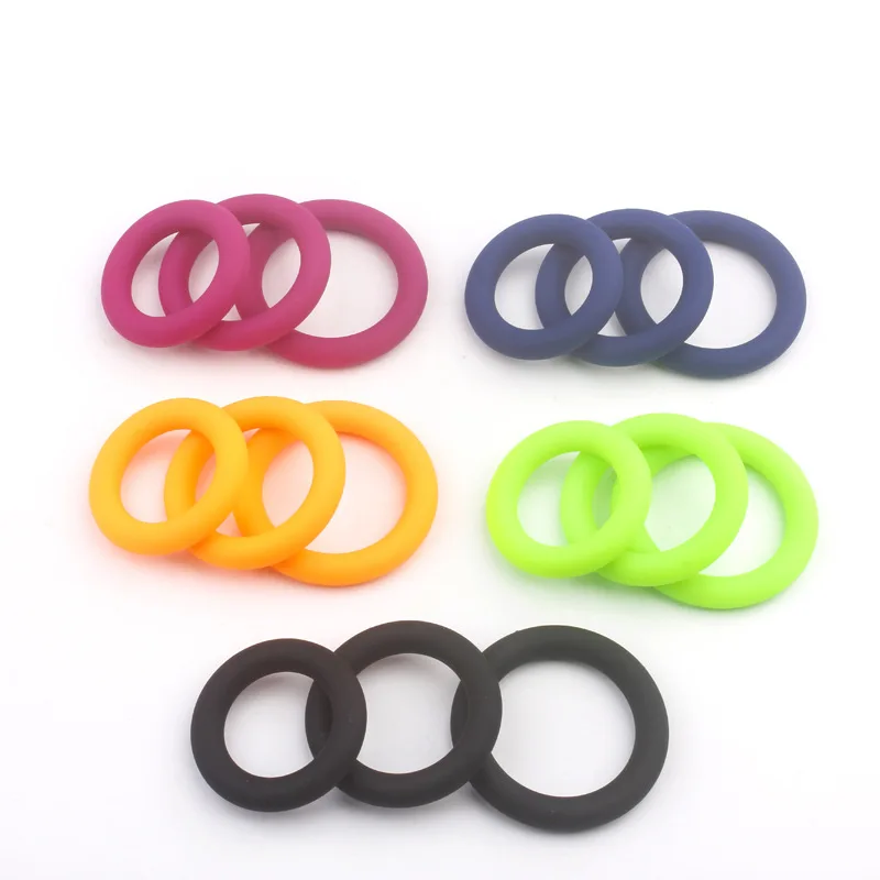 3Pcs Penis Ring Set Silicone Cock Rings Ejaculation Delay Cockring Sex Toys For Men Adult Product Dick Lock Erection Sexy Shop