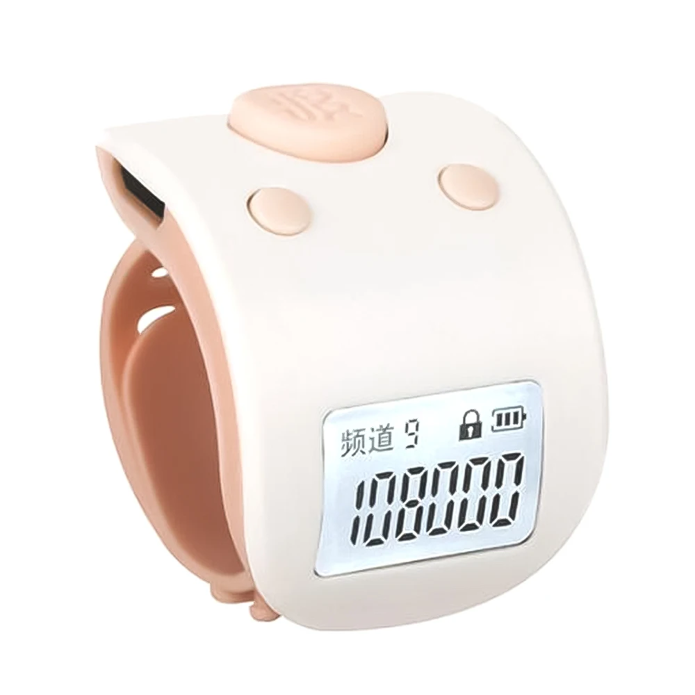 Rechargeable Digital Finger Ring LCD Electronic Hand Tally Counter 6 Channel Digit Buddha Beads Prayer Silent Counter Clicker