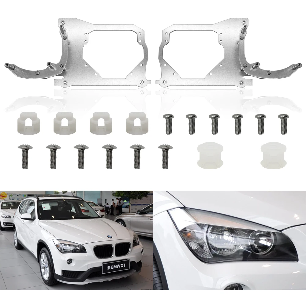 

Taochis Car-Styling Adapter Frame Headlight Bracket for BMW X1 2010-2014 4 lens car lamp retrofit upgrade holder