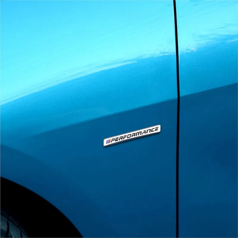 Car styling 3D Aluminum BMW M Performance Emblem Badge Car Stickers Decal For BMW M Performance M3 M5 M6 F01 F20 F10 X5 E92 E91