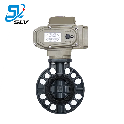 1 PVC UPVC CPVC PVDF PP PPH Plastic Electric EPDM PTFE Seat Wafer Butterfly Valve