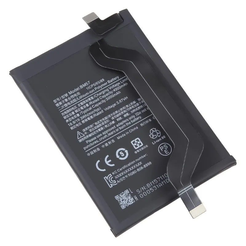 2026 BM57 High Quality Battery For Xiaomi Poco X3 GT Redmi Note10 Pro 5000mAh Phone Replacement Batteries + Free Tools