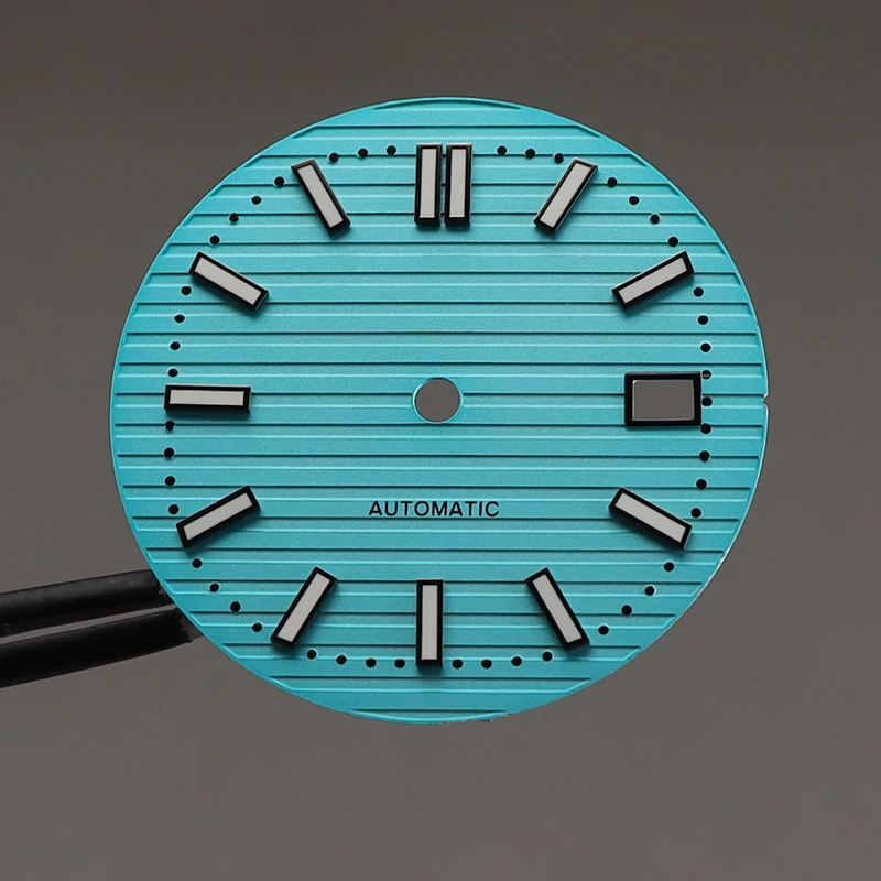 Für Uhren der NAUTILUS-Serie, grün leuchtendes 29,8-mm-Zifferblatt, Uhrenzifferblatt-Zubehör für NH35, NH36, NH38, NH70, NH72 Uhrwerk, hochwertig – Detail 6