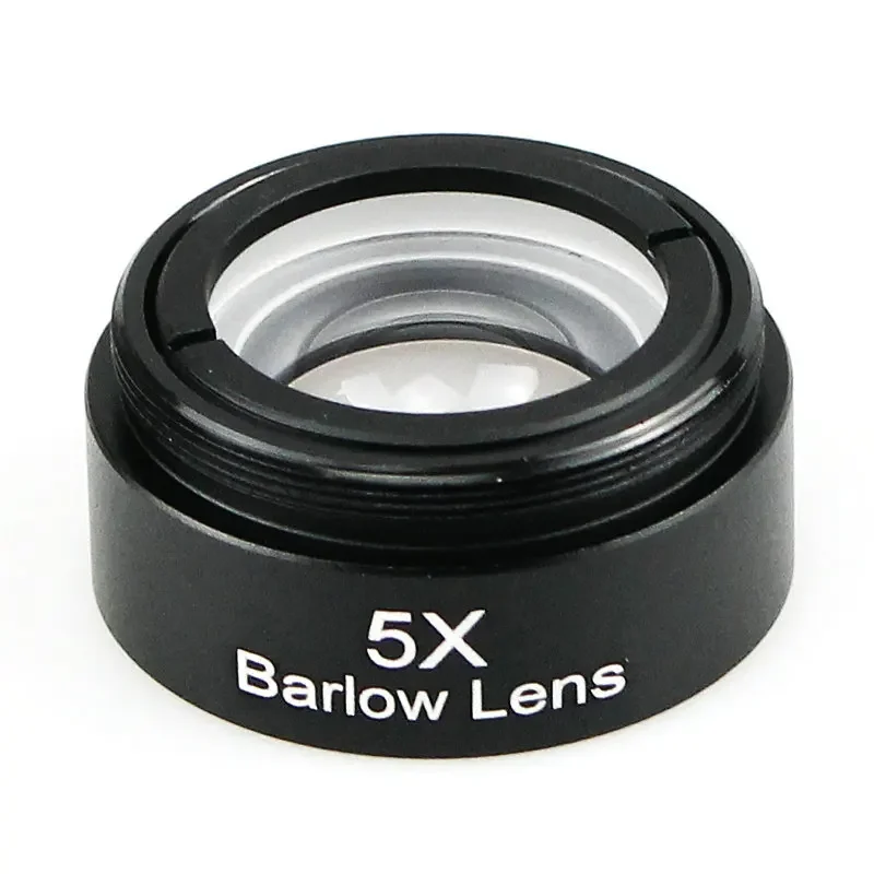 Barlow Multilayer Coated Metal for Astronomical Telescope Eyepiece End Multiplier 5X 1.25 Inch M28.6 * 0.6mm Pitch