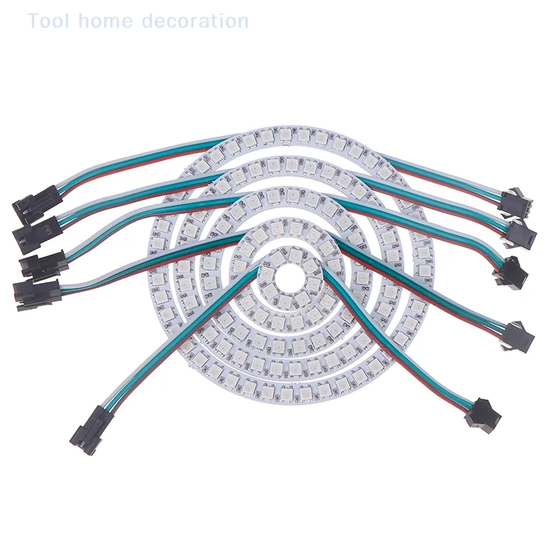 Anello pixel led indirizzabile WS2812B 8/16/24/35/45 LED WS2812 Anello diodo LED RGB Colore IC LED integrato