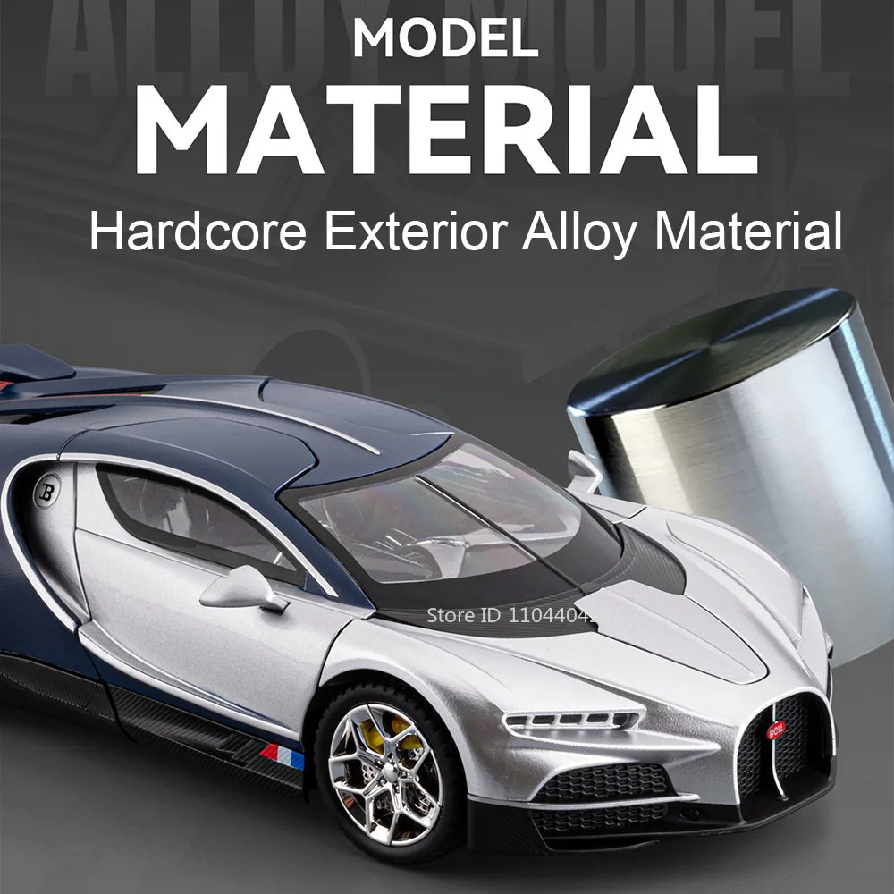 1:24 توربيون فالكيري ألعاب مصغرة نموذج دييكاست سبيكة سيارة رياضية عجلة أمامية توجيه ضوء الصوت التراجع زخرفة السيارة #5