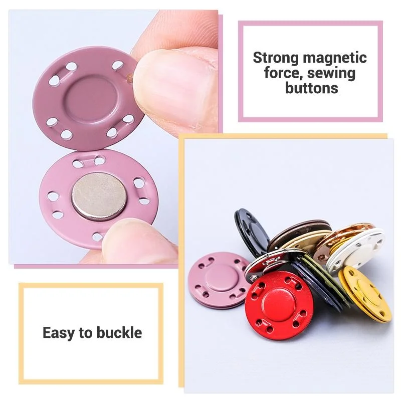 Magnetic Buttons Invisible Button for Needlework Use for Jacket/Coat/Cardigan/Bag DIY Sewing Snap Buttons for Clothing