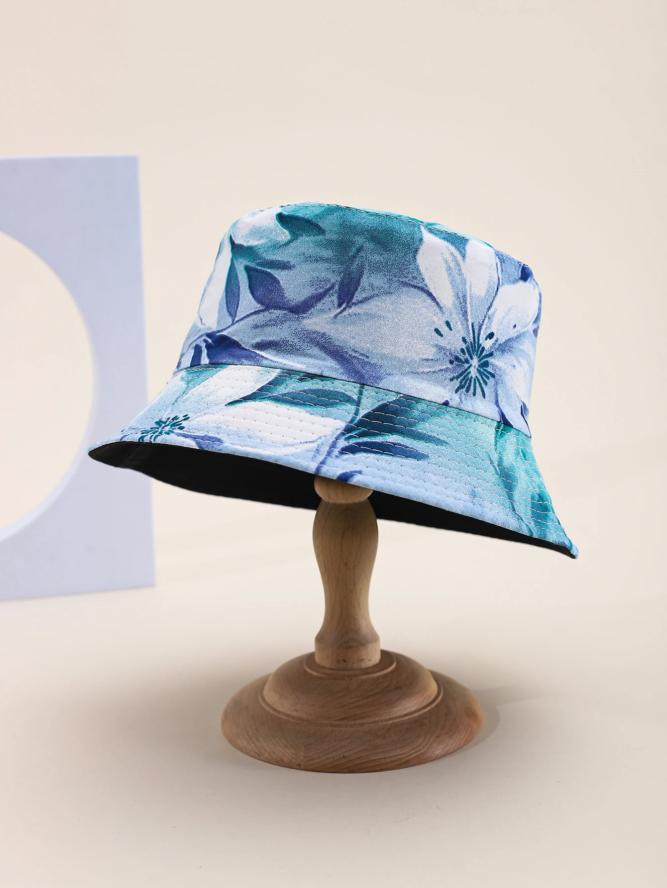 Sommer-Eimerhut für Damen, Blumenmuster, Sonnenhut, UV-Schutz, breite Krempe, lässiges Mode-Accessoire