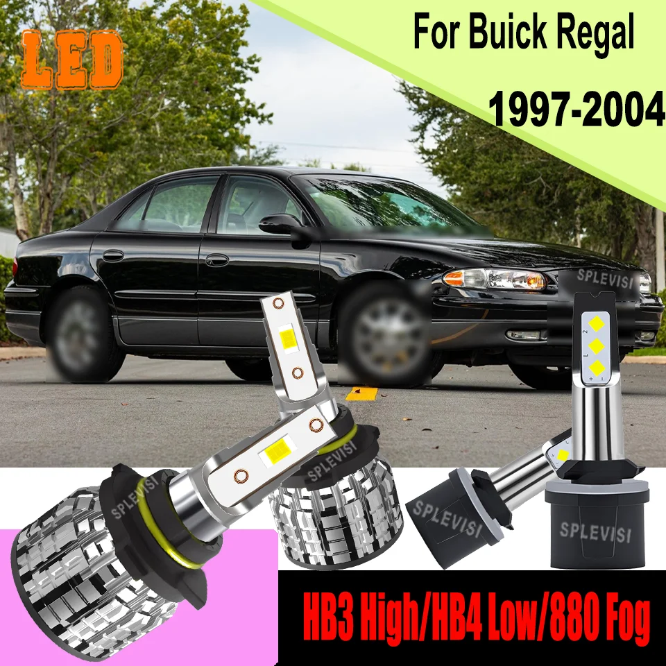 

Clarity LED Headlight Hi lo Fog Light Set - 6000K Xenon White 60,000-Hrs For Buick Regal 1997 1998 1999 2000 2001 2002 2003 2004