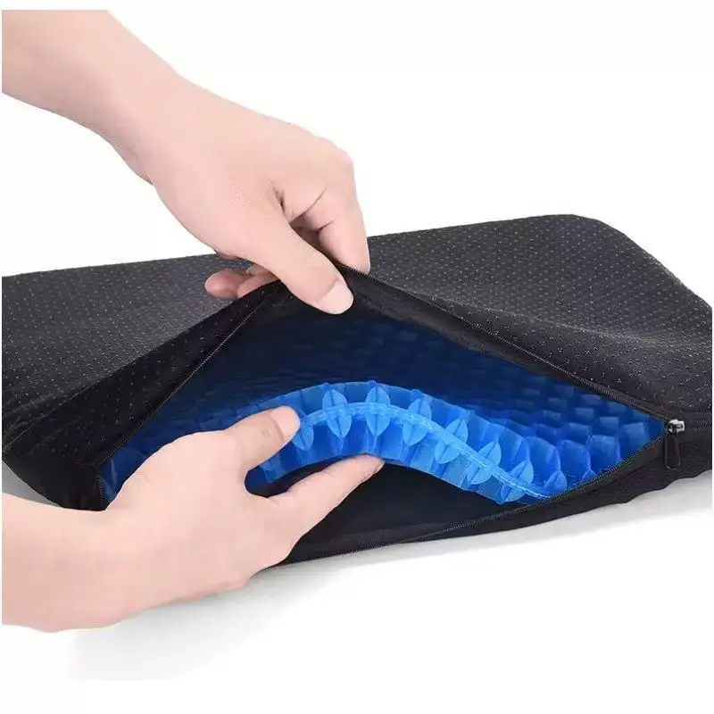 Gel Seat Cushion Summer Breathable Honeycomb Design For Pressure Relief Back Tailbone Pain - Home Office Wheelchair Chair Cars