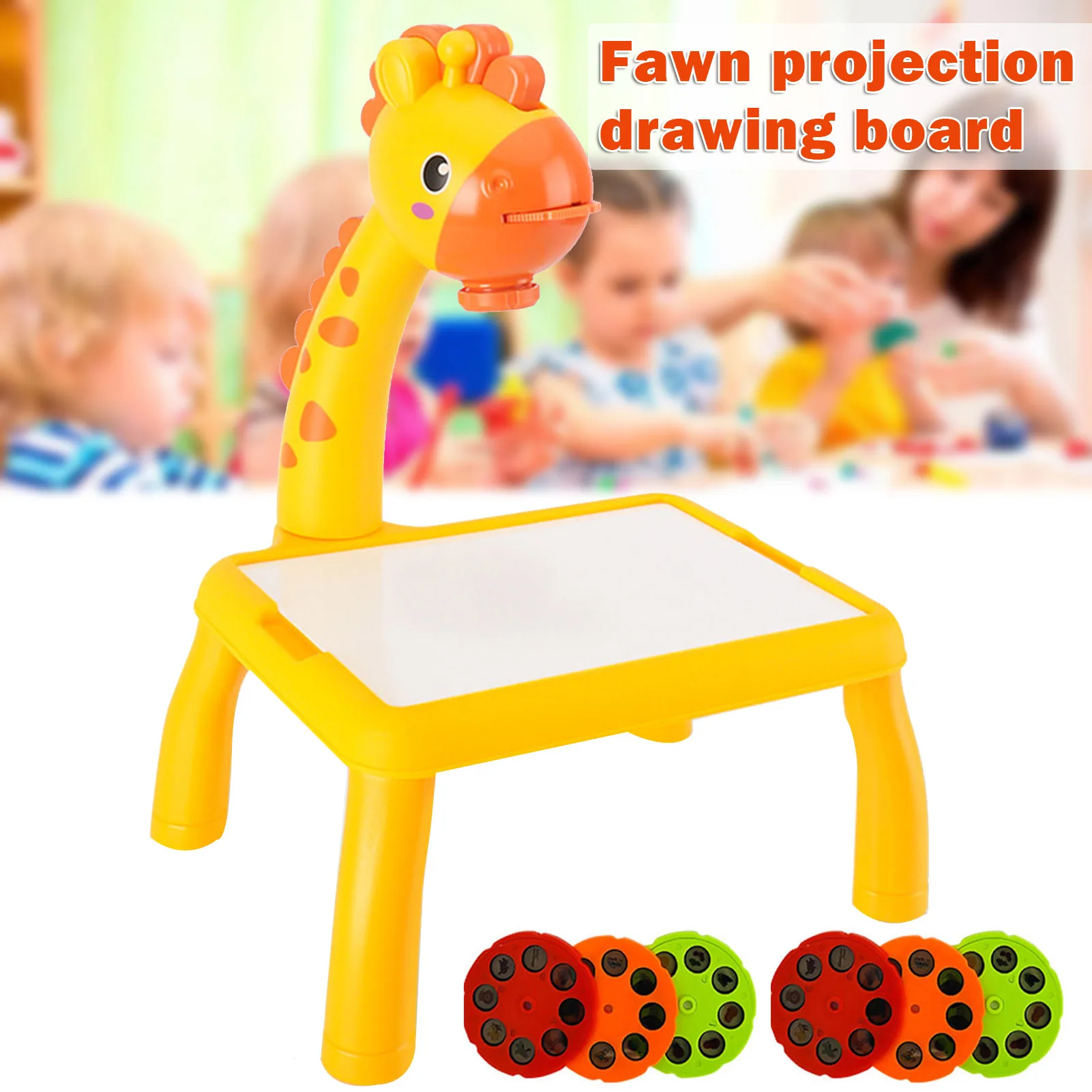 Mini LED Projector Drawing Board Art Drawing Table Kids Painting Board Baby Learning Draw Paint Tools Children Educational Toys