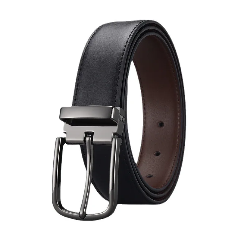 حزام فستان رجالي عصري لعام 2026 مع مشبك دبوس - حزام خصر جلدي قابل للتعديل لحفلات الزفاف