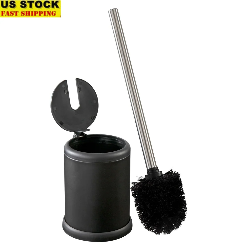 

Самозакрывающаяся крышка, держатель для туалетной щетки, инструмент для чистки ванной комнаты из нержавеющей стали, гигиенический, устойчивый к ржавчине, прочный дизайн из щетины