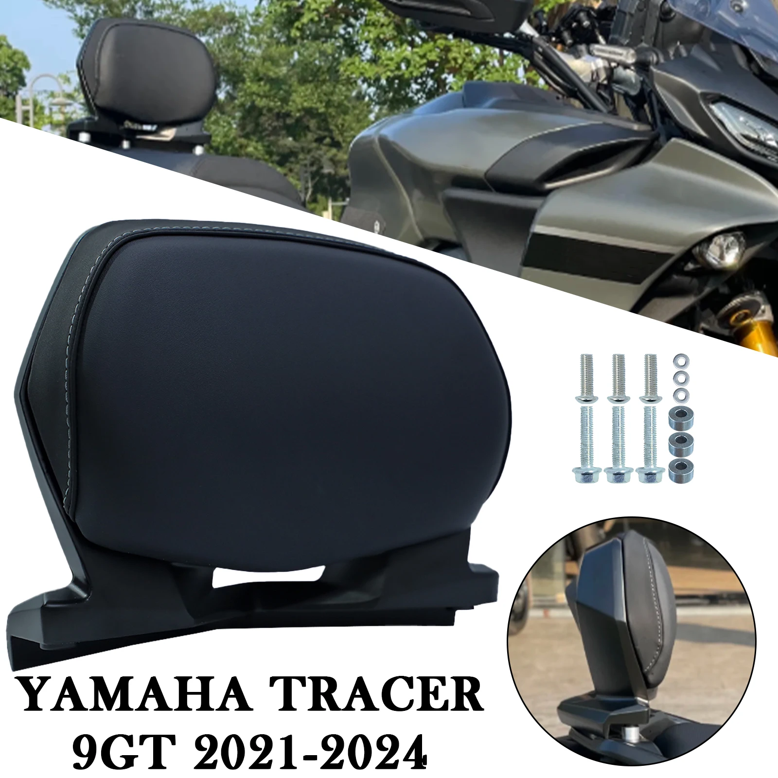 

For Yamaha TRACER 9GT Motorcycles Passenger Backrest Pad 9GT Rear Backrest 9GT Moto Luggage Cargo Rear Fixing Bracket 2021-2024