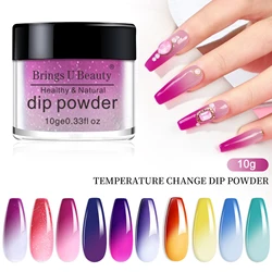 10g Neue Ankunft Fantastische Glitter Temperatur Ändern Dip Pulver Zeigt Magische Farben Wirkung Ohne Lampe Heilung Einfach Natürliche Trockene