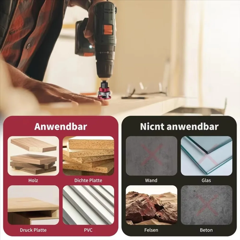 

Набор сверл с конусом из сплава и зенковкой по дереву, четырехлопастное сверло с шестигранным хвостовиком, регулируемая глубина, низкое трение