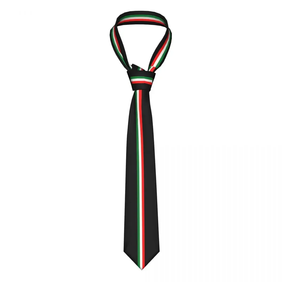 Custom Minimalist Italian Flag Italy Ties Men Formal Silk Patriotic Necktie for Wedding