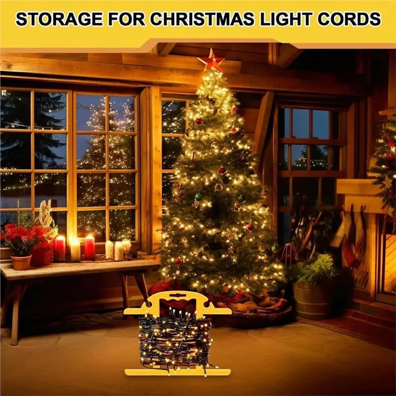 FYBL-Cord Organizer Storage 4Pcs Heavy Duty Extension Cord Reel 100Ft H-Shape Wrap-Holds Holder Wrap Spool Winder