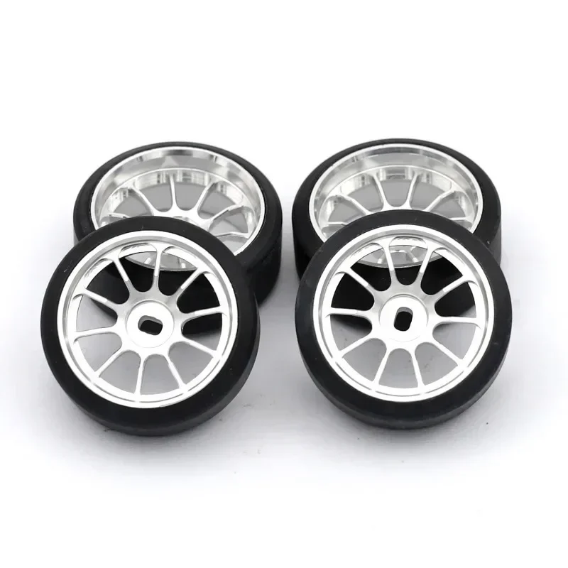 1.5 Degrees Hard Plastic Drift Tires Metal Wheel Rim for 284131 K969 K989 Kyosho Mini-Z 1/28 RC Car Upgrade Parts