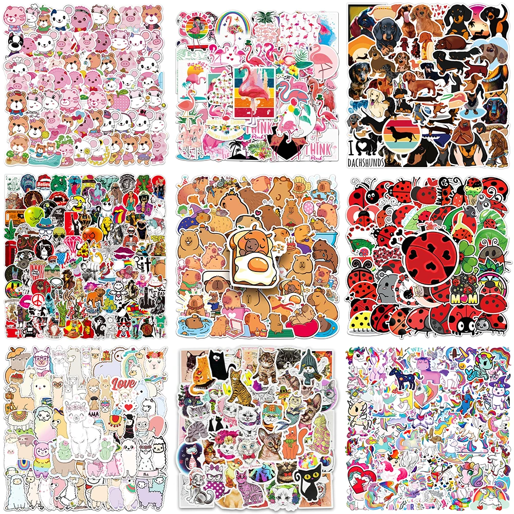 10/30/50PCS Cartoon Animals Stickers Series Cute Seven-star Ladybug Graffiti Laptop Skateboard Suitcase DIY Decoration Wholesale