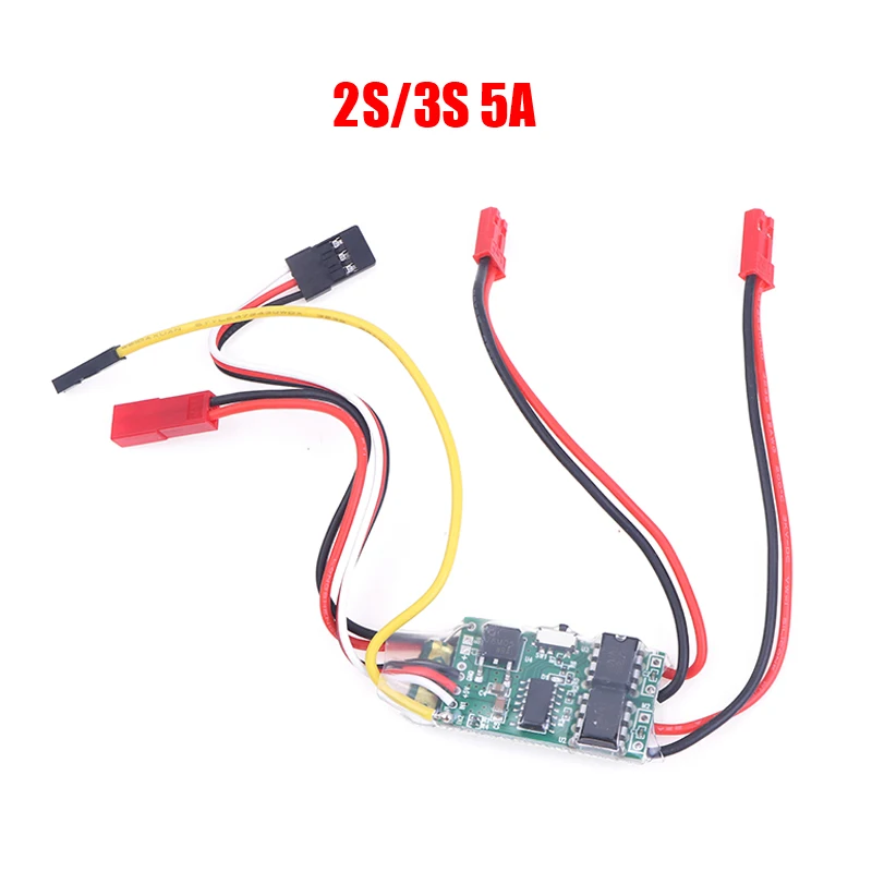 Esc cepillado bidireccional de doble vía, 2s-3s, Lipo 5a, Control de velocidad Esc para barco/tanque Rc modelo 130 180, repuestos de Motor