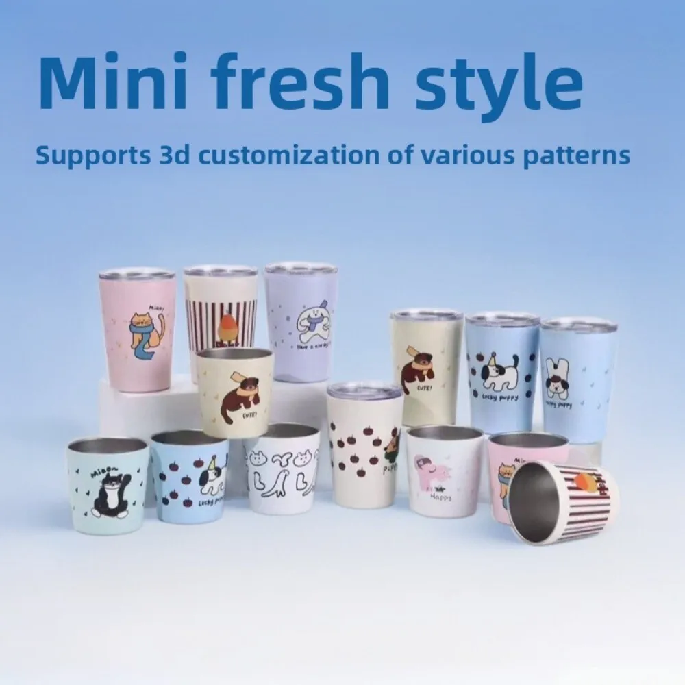 

Double Layer Vacuum Insulated 304 Stainless Steel Water Bottle for Kids Portable Mini Cup Coffee Beer Travel Use 123