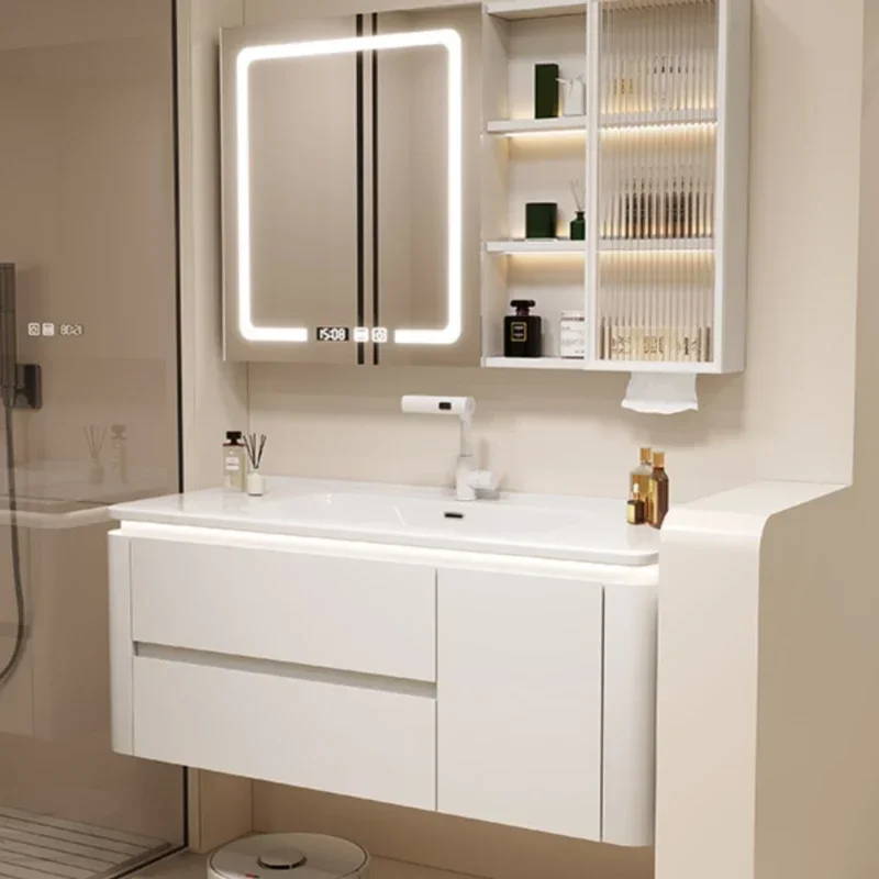 Bathroom Furniture Cabinet Bathroom Kit Mirrors Corner Locker Storage Mirror Sinks Wooden Furniture Gabinete Cabinets Narrow