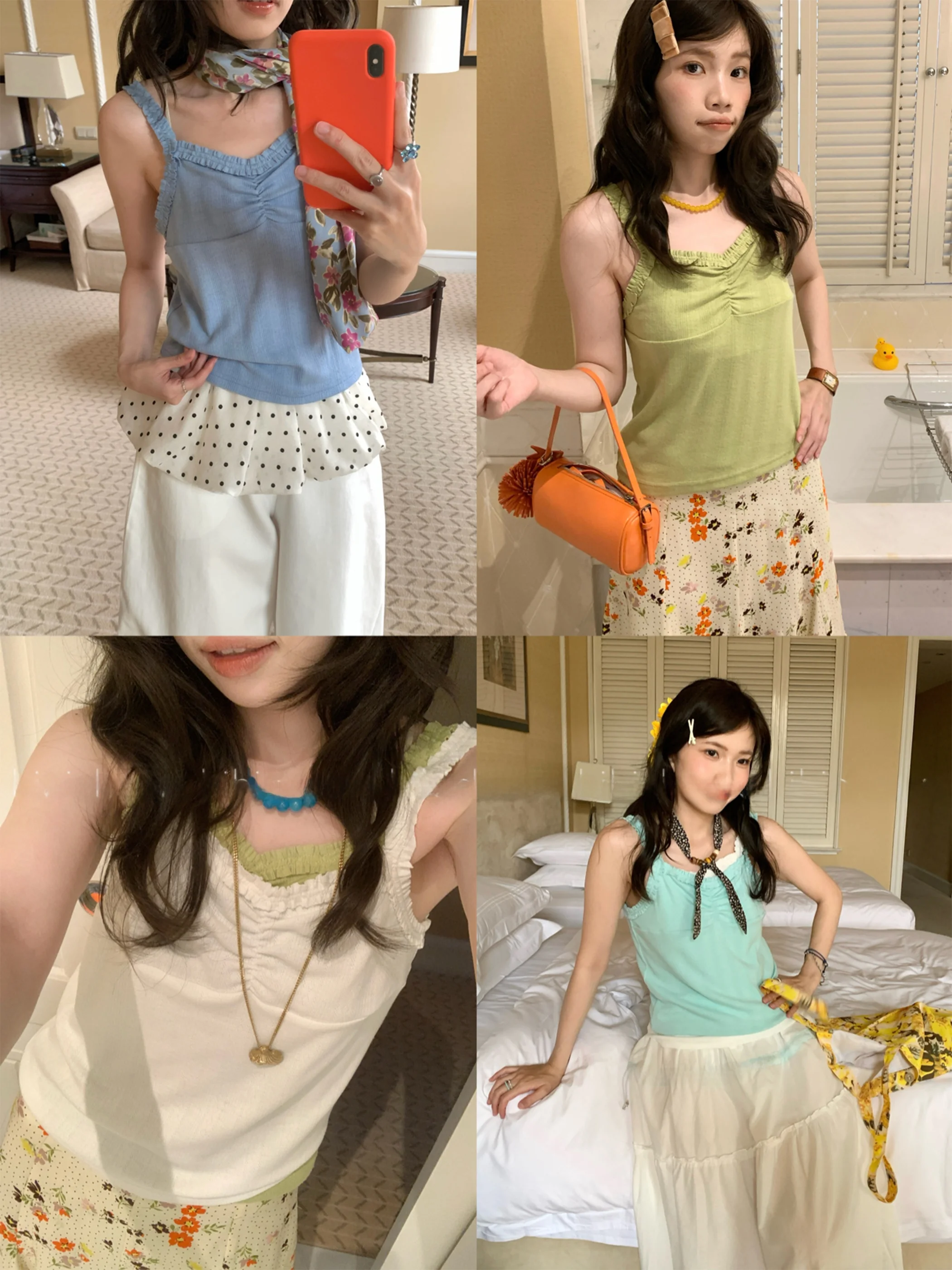 

Летний женский топ-майка MM Bean Strap Vest, базовый слой, для ношения как самостоятельно, так и в качестве нижнего слоя, короткая модель для весны и лета.