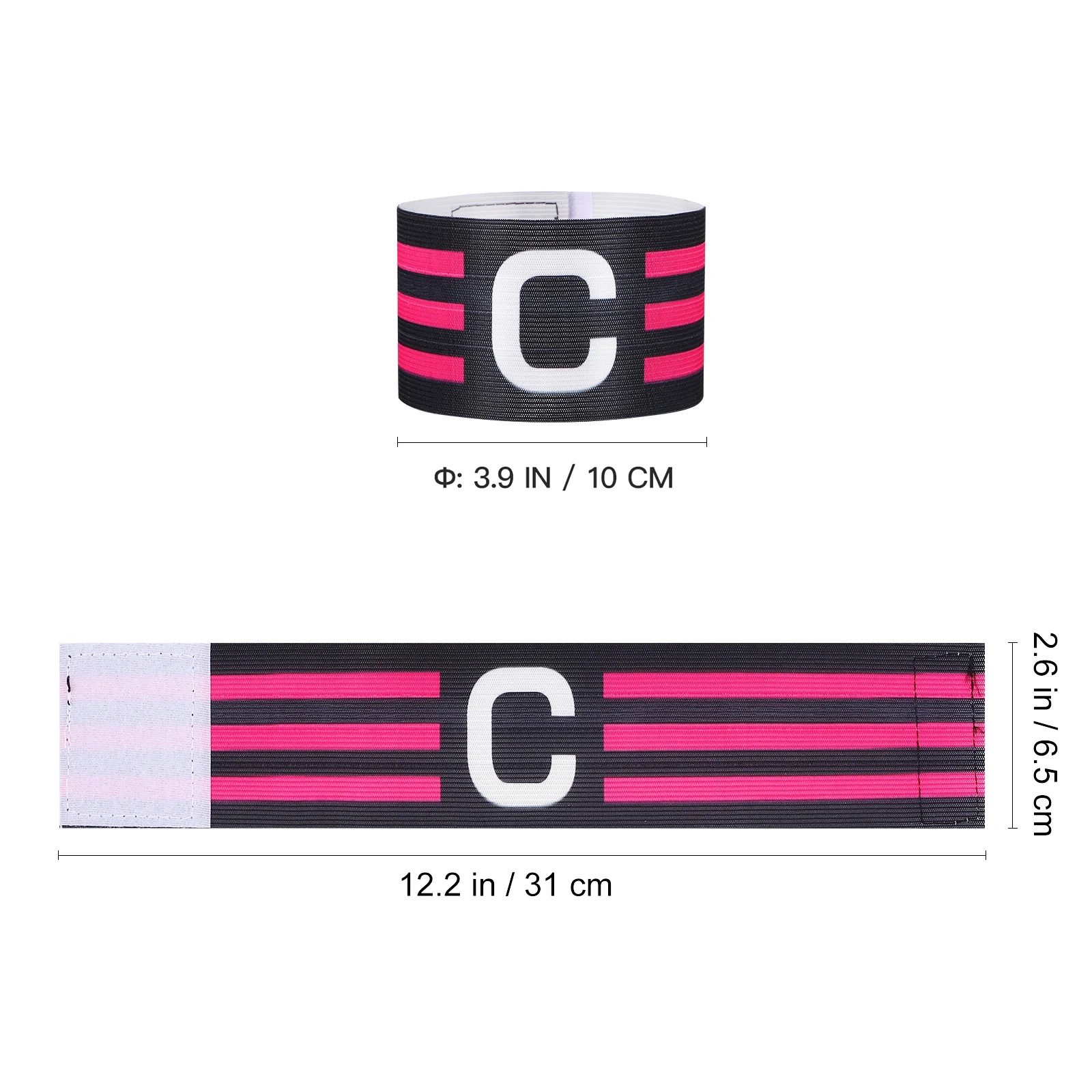 2 PCS Football Team Captain Bands Athletic Armband Stripes Leaders Armbands Miss Wristband