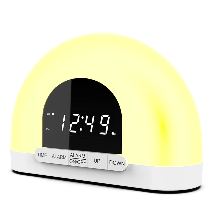 Wake Up Light Alarm Clock With Intelligent Night Light Digital Wake Up Light Workday Alarm Clock Sunrise/Sunset Smart Life