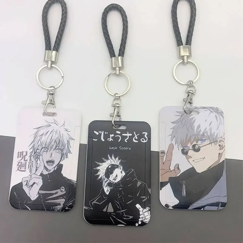 New Anime Portable ID Card Holder Bus Cards Cover Case Key Chain Key ring