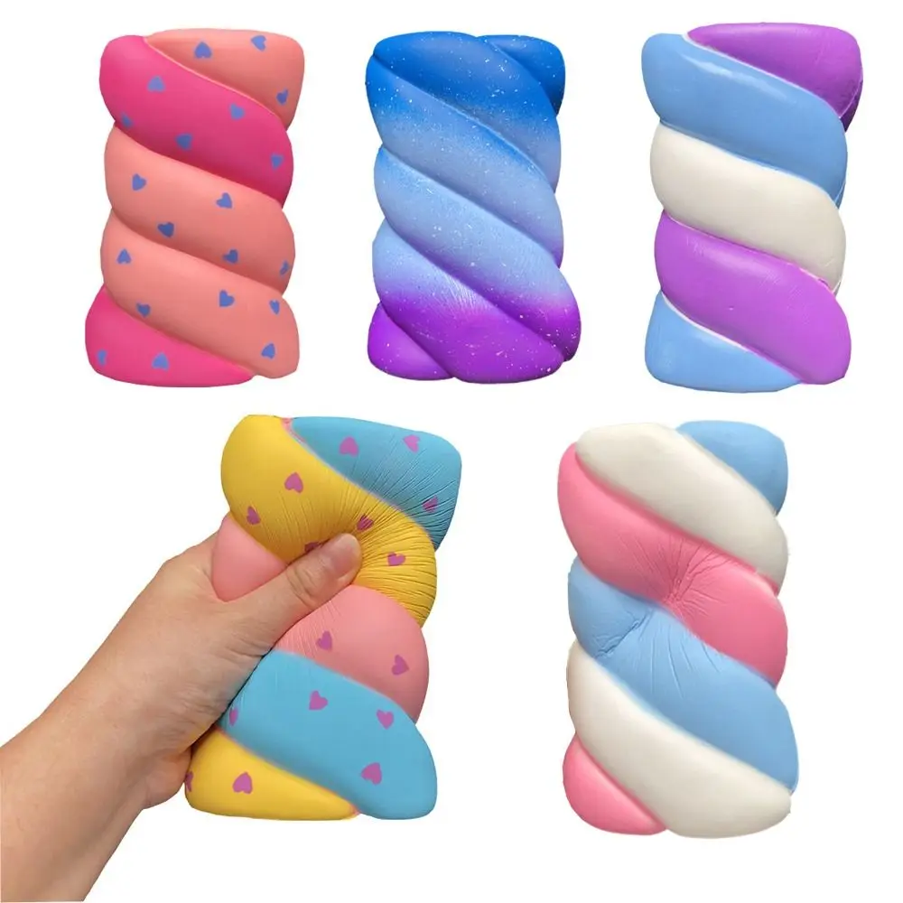 Cotton Candy Bread Squeeze Toy Soft Slow Rebound Fidget Squeeze Toy Cartoon Anti-stress Mochi Squish Foam Toy For Stress Relief