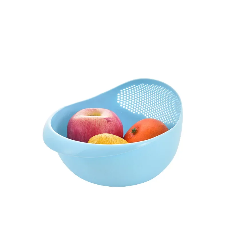 Multi-functional Rice Washer Vegetable and Fruit Basket Drain Cleaning Kitchen Tools Food Beans Sieve Fruit Bowl Drainer