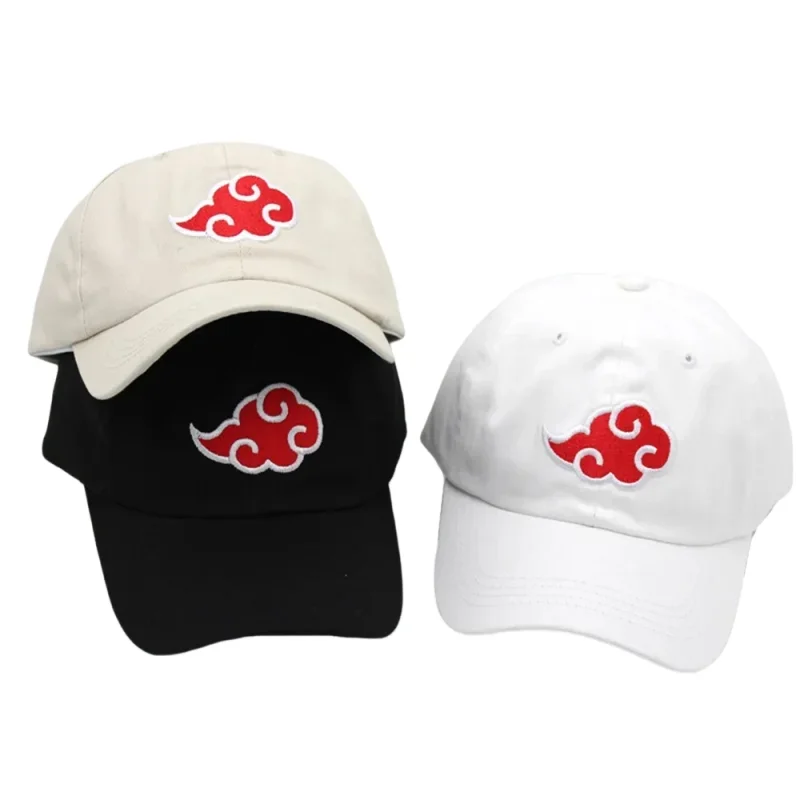 MINISO Anime Cartoon Naruto Akatsuki Embroidery Adult Outdoor Sport Baseball Caps Men Women Hip Hop Sunshade Duck Tongue Hat