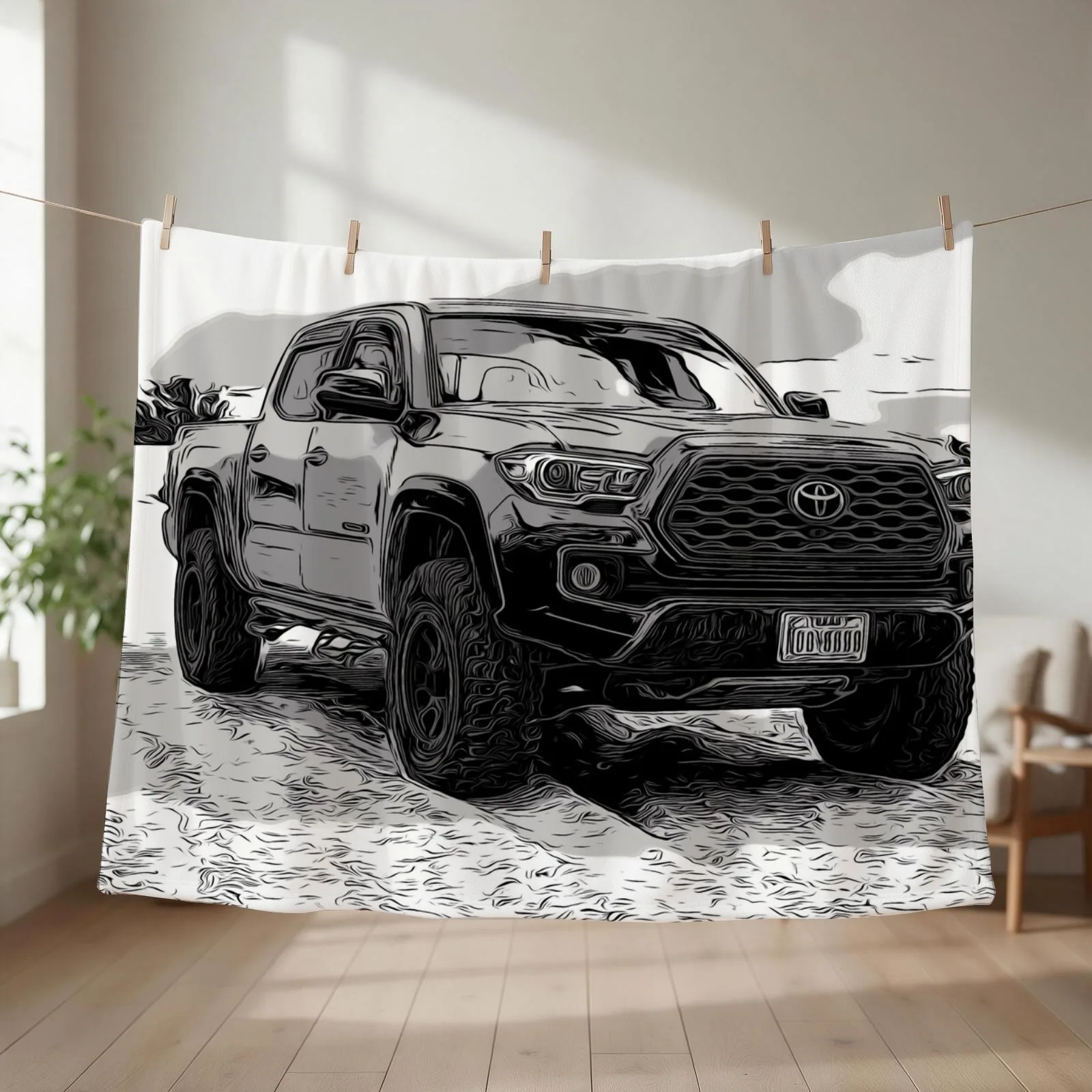 Tacoma truck Throw Blanket couch cozy soft plush fuzzy picnic outdoor blanket