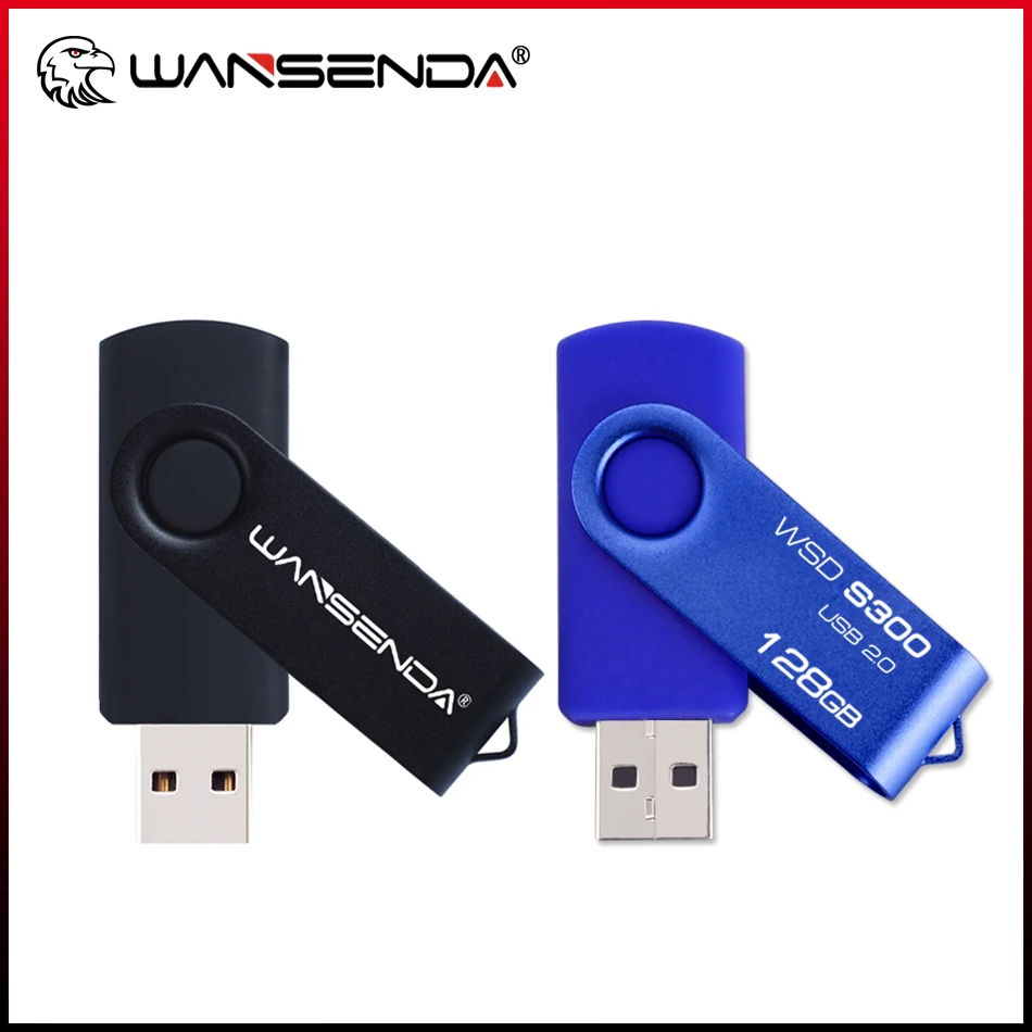 Wansenda Rotatie Usb Flash Drive Metalen Pen Drive 16Gb 32Gb 64Gb 128Gb 256Gb Pendrive Flash drive 4Gb 8Gb Usb 2.0 Memory Stick