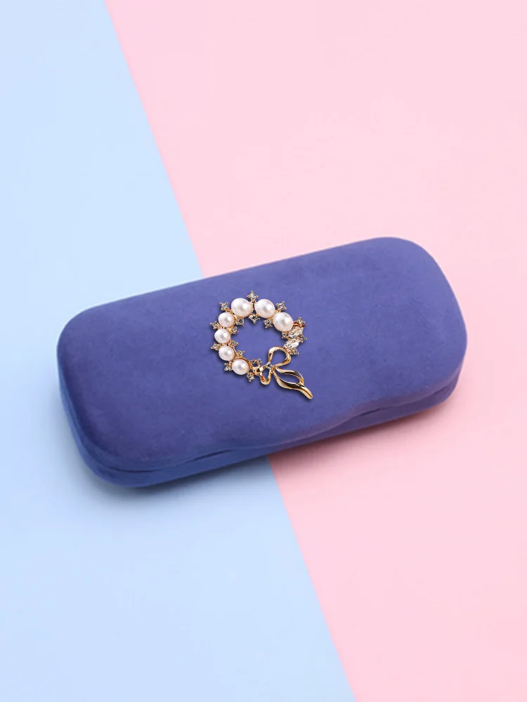 Super Textured PU Eyewear Cases Large Capacity Anti-Stress Garland Decor