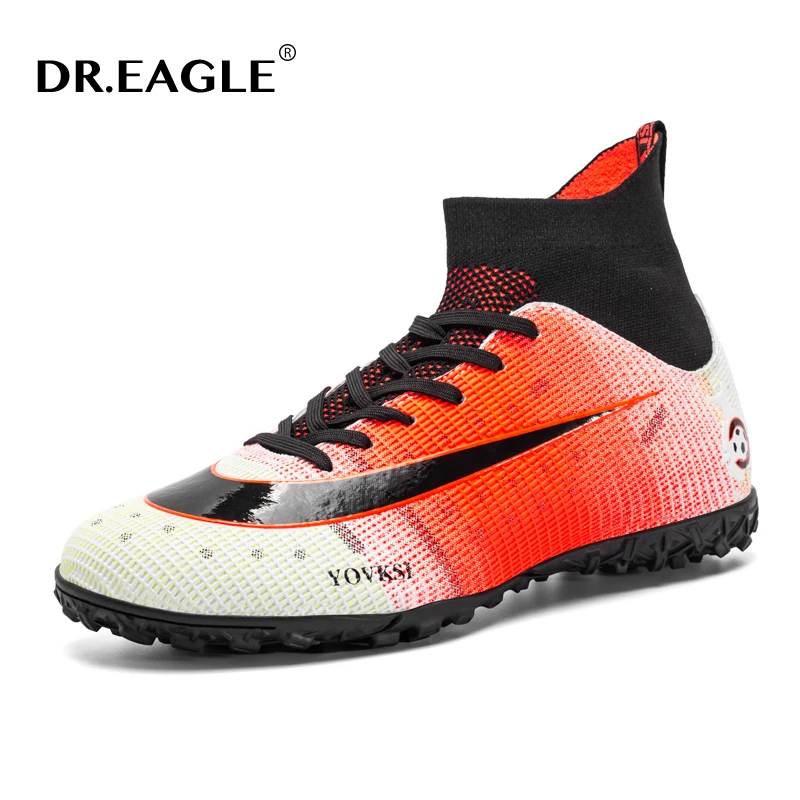 

DR.EAGLE Football Shoes For Men Breathable Outdoor Ankle Training Soccer Boots Lightweight Professional Non-Slip Futsal Sneakers