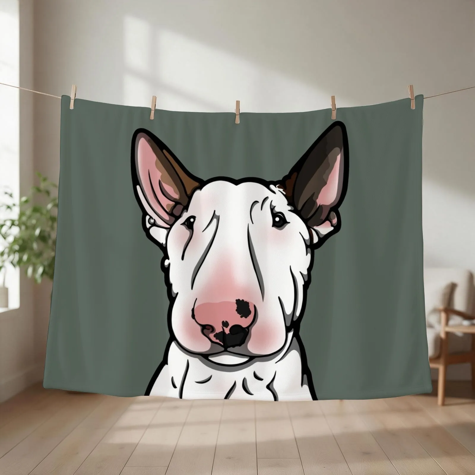 English Bull Terrier Snoop-y Throw Blanket manga wednesday Warm Winter beds Blankets