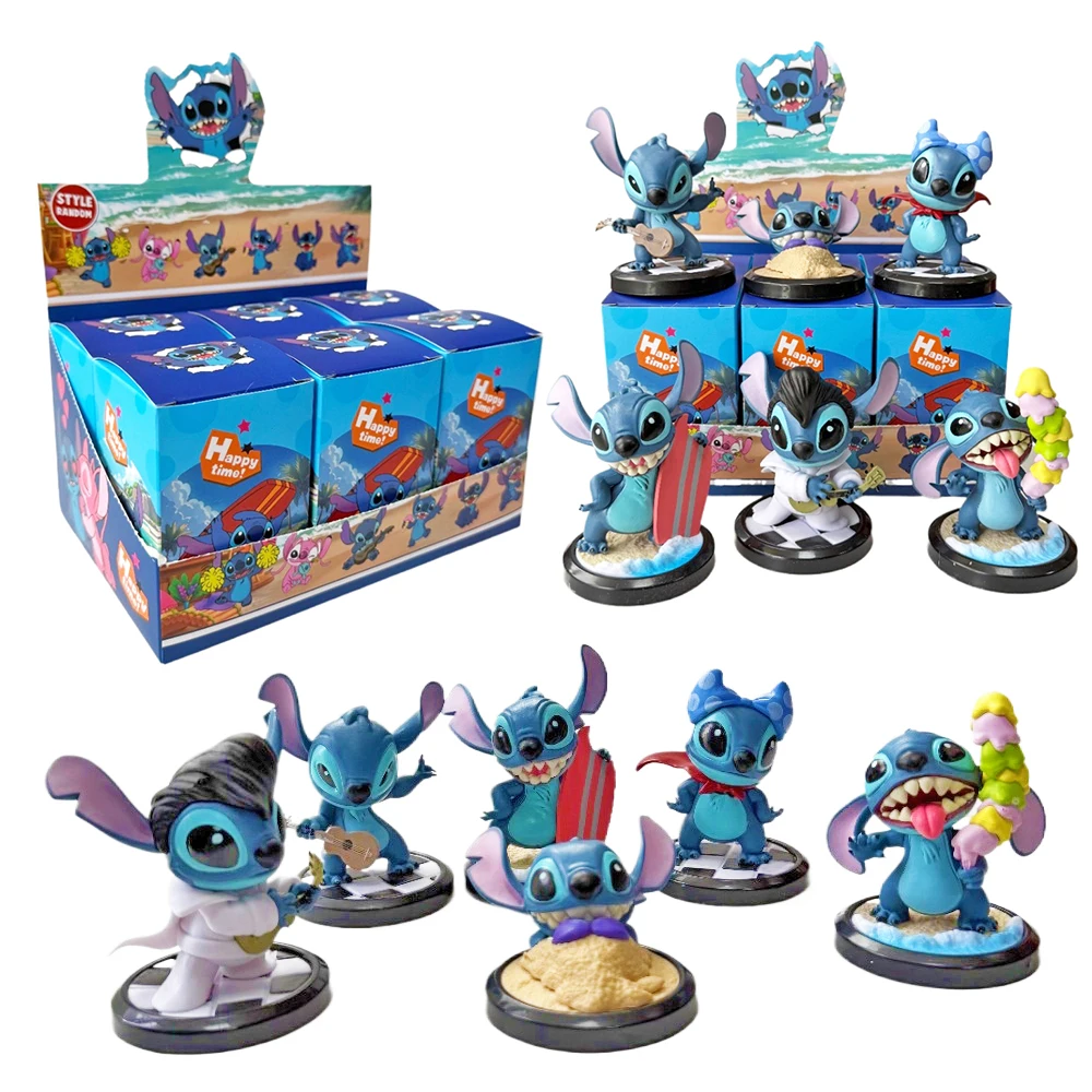 

2025 New HotAnime Blind Box Starcraft Baby Stitch Angel Skateboarding Guitar Sports Stitch Doll Model Ornament Birthday Gift
