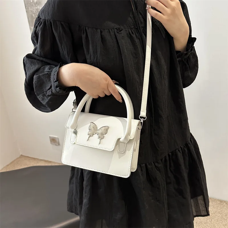 2024 Fashion Versatile Butterfly Hardware Solid Color, Simple, Multi Functional Cross Shoulder, Handheld Bag