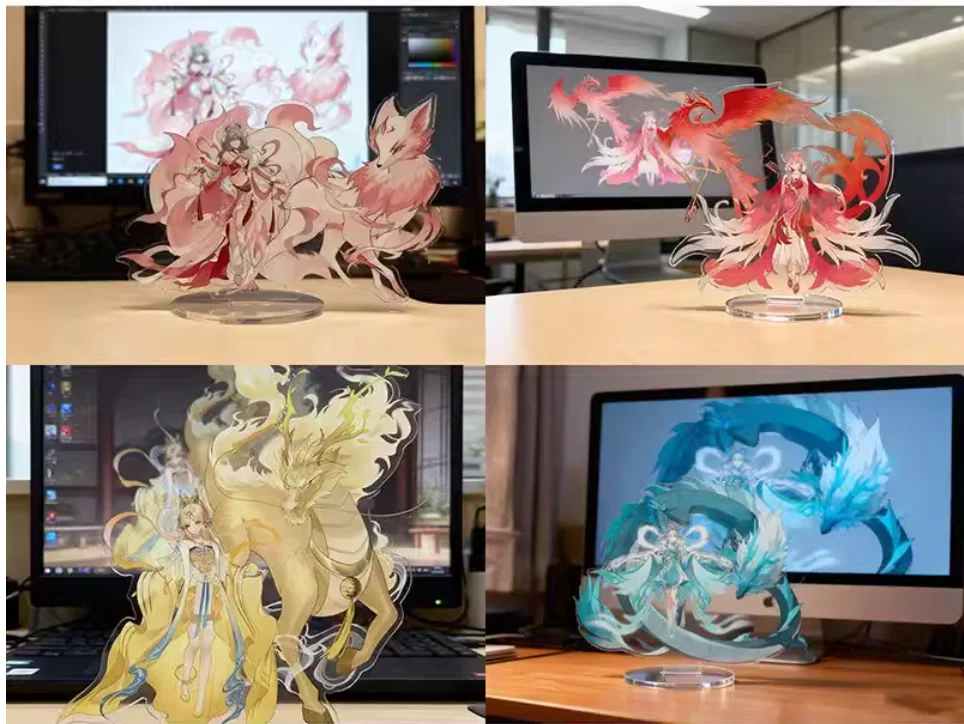 Anime Wuthering Waves Changli Jinhsi Phrolova Acrylic Stand Figure Model Plate Cosplay Collection Desktop Decor Gifts XYZ