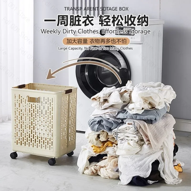 Foldable Laundry Hamper Dirty Clothes Storage Basket for Bathroom Household Organizing Use