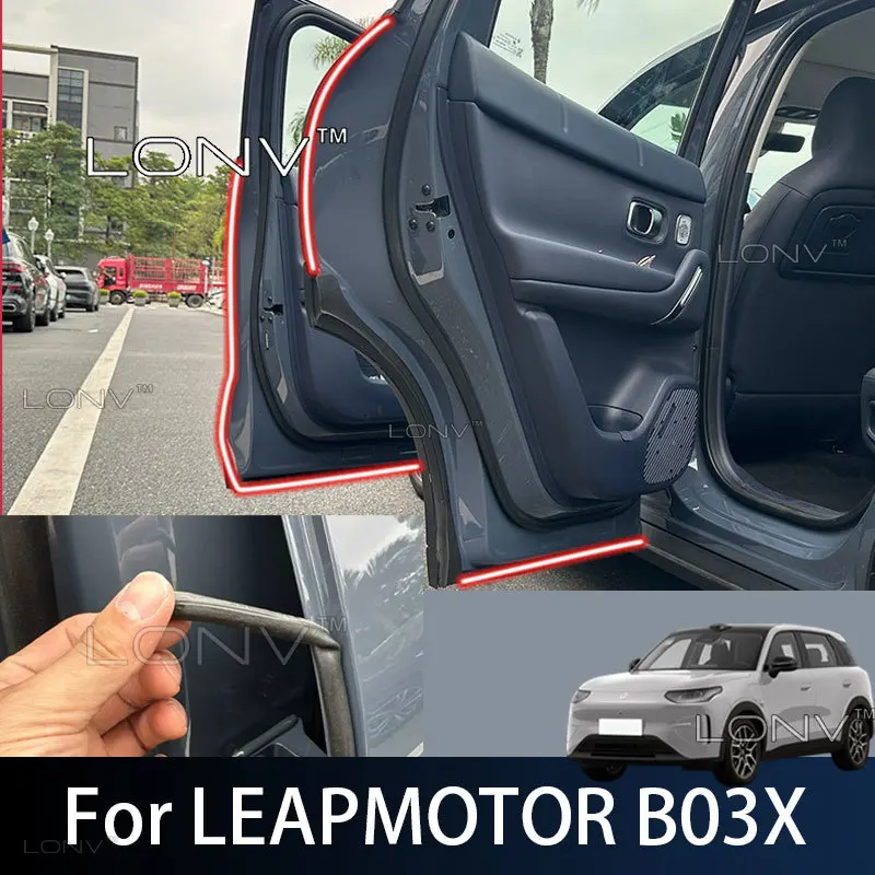 Für Leapmotor B03X 2026 2027 Türkanten-Gummidichtung B-Säulen-Dichtungsstreifen Geräuschschutz Innenverkleidungen Zubehör