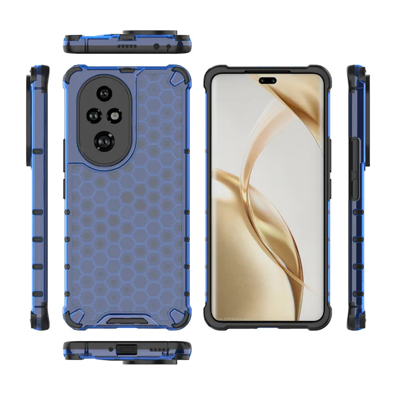 สำหรับ Honor 200 Pro เคส Honor 200 Pro 5G ที่ครอบเคสมือถือกันกระแทกสไตล์รังผึ้งป้องกันด้านหลัง Honor 200 Lite funda