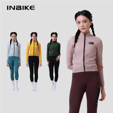 Inbike 여성용 바람막이 초경량 및 휴대용 사이클링 재킷, 속건성 사이클링 의류 바람막이